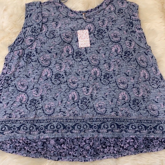 Free People High Tide Dual Print Top. XS - Picture 6 of 10